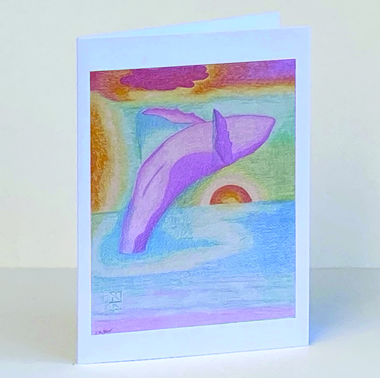 Greeting card “Breaching Whale”