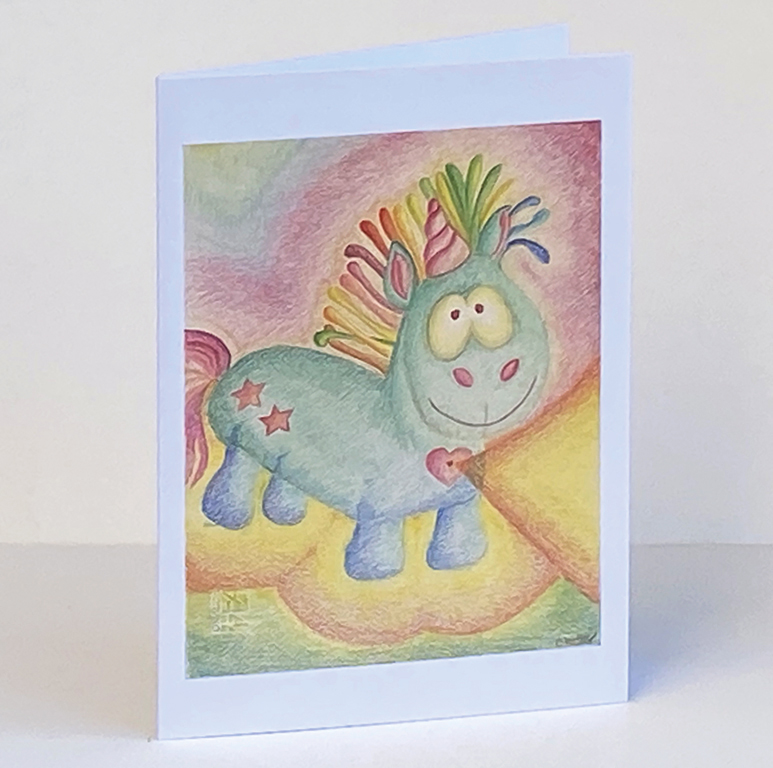 Greeting card “Unicorn Jupy”