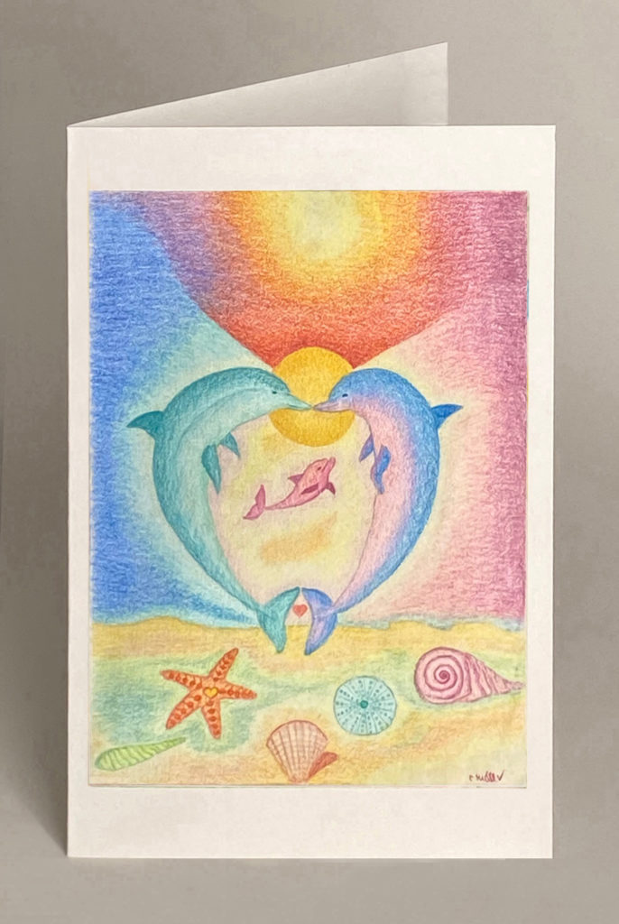 Greeting card “Dolphins”