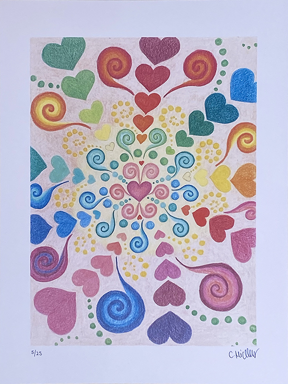 Print limited edition “Hearts & Spirals”